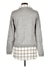 Adrianna Papell Checkered-gingham Gray Pullover Sweater Size L - photo 2