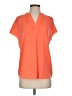 Renuar 100% Polyester Orange Short Sleeve Blouse Size S - photo 1