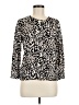 Cable & Gauge Animal Print Ivory Pullover Sweater Size M - photo 1