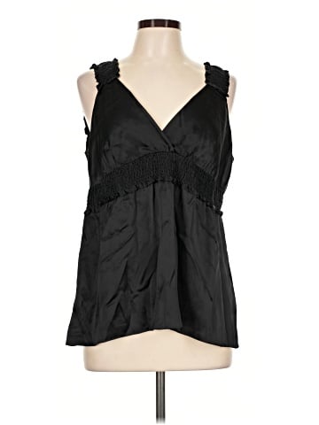 BCBGMAXAZRIA Sleeveless Silk Top (view 1)