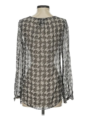 White House Black Market Long Sleeve Silk Top (view 2)