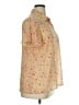 Coldwater Creek 100% Polyester Floral Tan Short Sleeve Blouse Size XL (petite) - photo 4