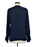 Three Eighty Two 100% Polyester Blue Long Sleeve Blouse Size M - photo 2