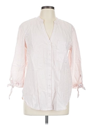 Kensie 3/4 Sleeve Button-Down Shirt (view 1)