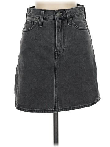 Madewell Rigid Denim High-Waist Straight Mini Skirt in Berridge Wash (view 1)