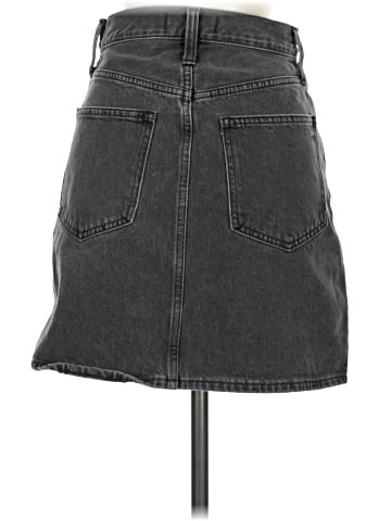 Madewell Rigid Denim High-Waist Straight Mini Skirt in Berridge Wash (view 2)