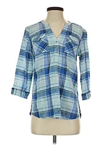 Eddie Bauer 3/4 Sleeve Button-Down Shirt (view 1)