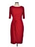 Connected Apparel Solid Red Cocktail Dress Size 12 - photo 1