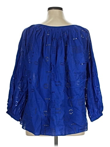 Lafayette 148 New York 3/4 Sleeve Blouse (view 2)