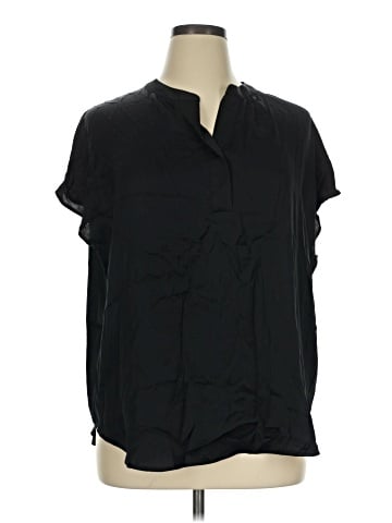 Quince Short Sleeve Silk Top (view 1)