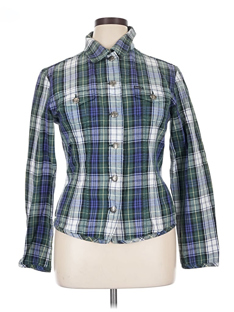 Pre-owned Façonnable Long Sleeve Button Down Shirt In Green