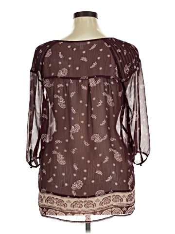 LC Lauren Conrad 3/4 Sleeve Blouse (view 2)