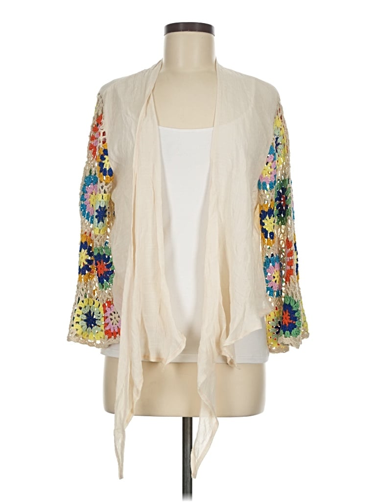 Pre-owned Elan 3/4 Sleeve T-shirt In Ivory