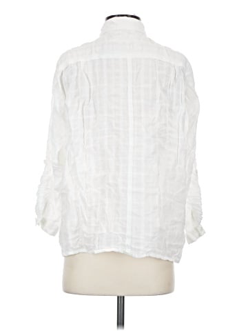 Max Studio 3/4 Sleeve Button-Down Shirt (view 2)