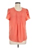 Daniel Rainn 100% Polyester Orange Short Sleeve Blouse Size M - photo 1