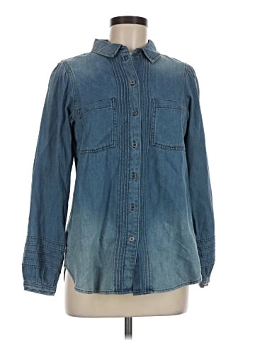 American Eagle Outfitters Long Sleeve Button-Down Shirt (view 1)