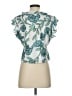 Ann Taylor LOFT 100% Polyester Teal Sleeveless Blouse Size XS - photo 2