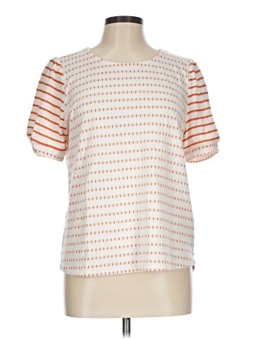 Pink Clover Short Sleeve Blouse (view 1)