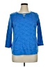 Ruby Rd. Blue 3/4 Sleeve T-Shirt Size XL Petite - photo 1
