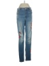 Express Floral Blue Jeans Size 4 - photo 1