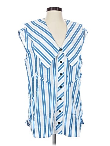 Ganni Sleeveless Button-Down Shirt (view 1)