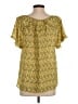 Max Studio 100% Polyester Yellow Short Sleeve Blouse Size S - photo 2