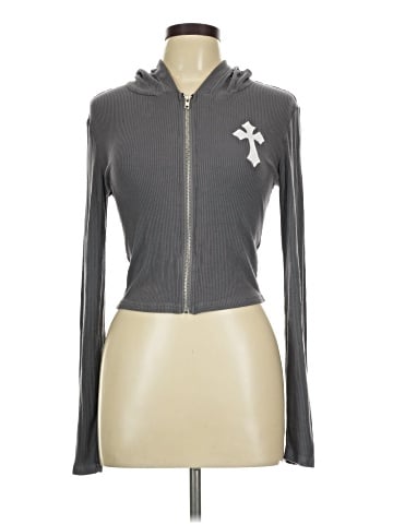 Romwe Zip Up Hoodie (view 1)