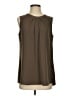Soft Surroundings 100% Polyester Brown Sleeveless Blouse Size S - photo 1