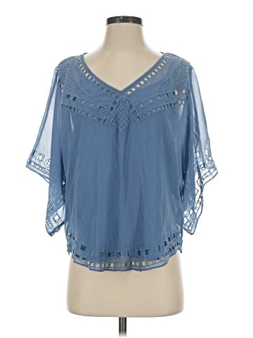 White House Black Market Short Sleeve Blouse (view 1)