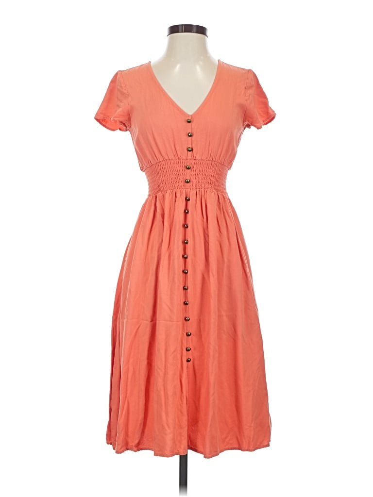 Pre-owned Modcloth Casual Dress In Orange