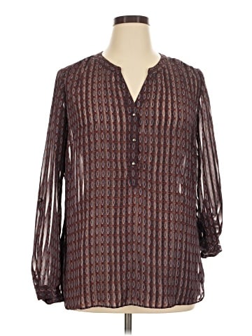 Roz & Ali Long Sleeve Blouse (view 1)