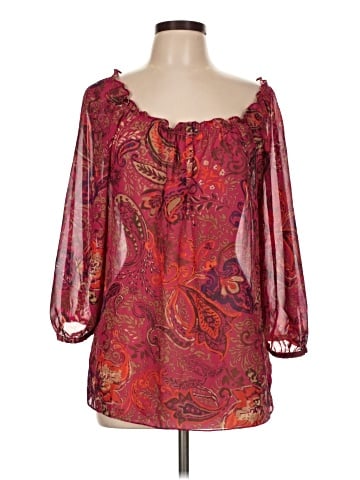 Chaps 3/4 Sleeve Blouse (view 1)