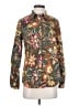 Talbots Floral Green Long Sleeve Blouse Size S - photo 1