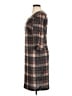 Connected Apparel Plaid Brown Casual Dress Size 14 - photo 5