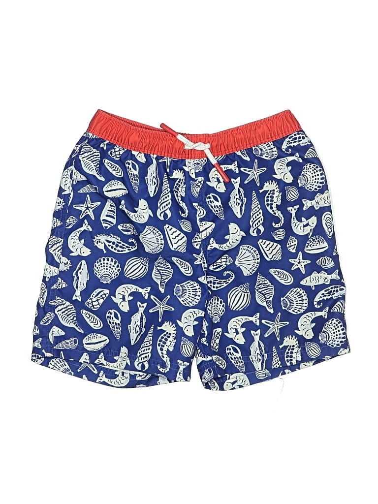 Pre-owned Mini Boden Kids' Board Shorts In Blue