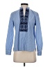 Chaps Blue Long Sleeve Blouse Size S (petite) - photo 1