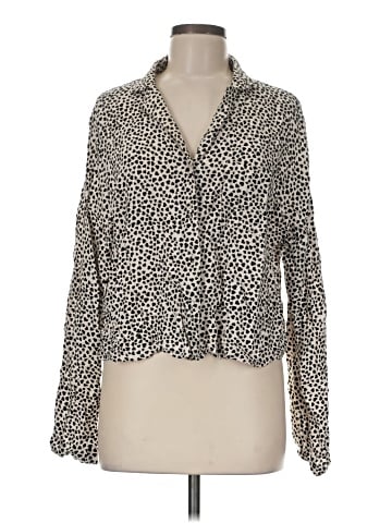Topshop Long Sleeve Blouse (view 1)