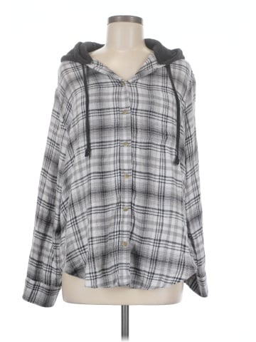 American Eagle Outfitters Long Sleeve Button-Down Shirt (view 1)