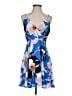 Express 100% Polyester Tropical Blue Cocktail Dress Size S - photo 1