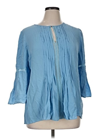Elie Tahari 3/4 Sleeve Silk Top (view 1)