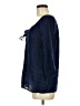 Old Navy 100% Polyester Blue 3/4 Sleeve Blouse Size M - photo 5