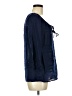 Old Navy 100% Polyester Blue 3/4 Sleeve Blouse Size M - photo 4