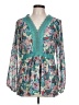 Matilda Jane 100% Polyester Teal 3/4 Sleeve Blouse Size L - photo 1