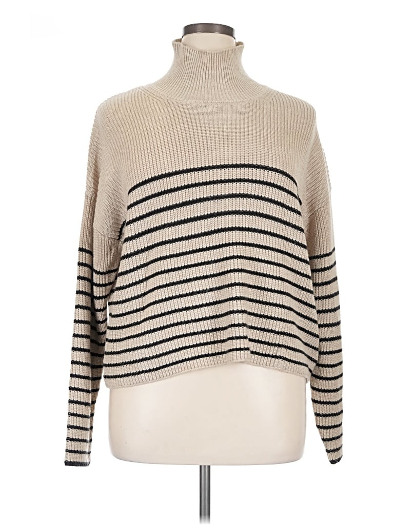 Pre-owned Truth By Republic Turtleneck Sweater In Tan