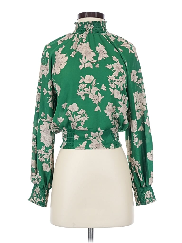 Pre-owned Sienna Sky Long Sleeve Blouse In Green