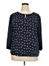 Van Heusen 100% Polyester Blue 3/4 Sleeve Blouse Size XXL - photo 1