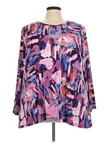LOGO by Lori Goldstein Long Sleeve Blouse (view 1)