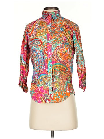 Lauren by Ralph Lauren 3/4 Sleeve Button-Down Shirt (view 1)