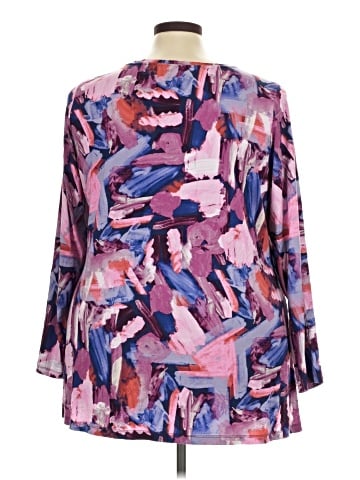 LOGO by Lori Goldstein Long Sleeve Blouse (view 2)