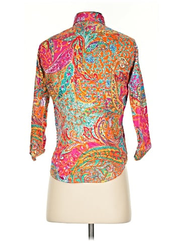 Lauren by Ralph Lauren 3/4 Sleeve Button-Down Shirt (view 2)